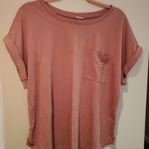 Dusty Pink Short Sleeve Top